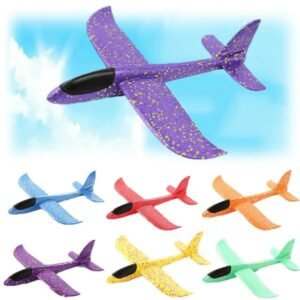 48cm Large EVA Foam Aircraft Toy Hand Throw Flight Glider Aircraft Airplane DIY Model Toy Throwing Roundabout Airplane Kid Gifts261008