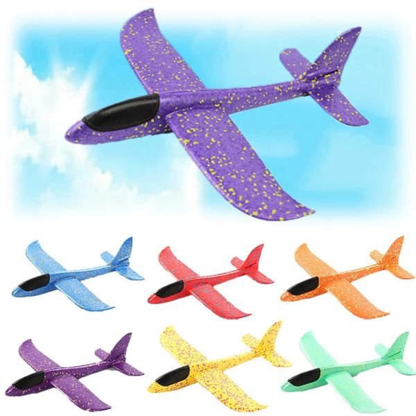 48cm Large EVA Foam Aircraft Toy Hand Throw Flight Glider Aircraft Airplane DIY Model Toy Throwing Roundabout Airplane Kid Gifts261008