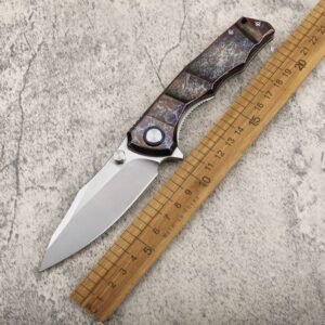 High End A5089 Flipper Folding folding knife Knife VG10 Satin Blade TC4 Titanium Alloy Handle Ball Bearing Outdoor EDC Pocket Knives