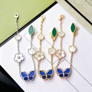 Brand Clover Bracelet Fashion Butterfly Plum Blossom Designer Bracelet High Quality 18K Gold Luxury Jewelry Women's Festival Gift