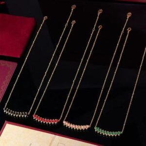 Brand Love Necklace High Quality 18k Gold Color Diamond Bullet Pendant Necklace Daily Designer Jewelry for Women