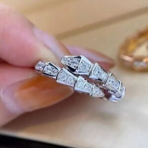 Band Rings designer for women luxury classic titanium steel alloy plated diamond gift snake ring mens womens gold christmas gifts AA