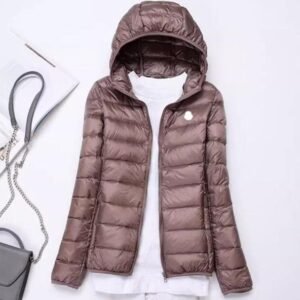 Winter brand new women's designer cardigan zipper down parka jacket varsity waterproof light weight luxury windbreaker coats womens warm body outdoor parkas outfit