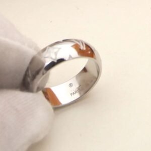 Original designer branded 6mm thick love Ring 18K Gold Silver Rose Stainless Steel letter 750 engrave Rings Women men lovers wedding Jewelry USA big size 6 7 8
