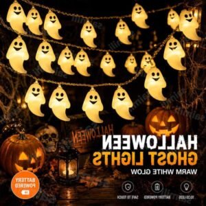 Powered Battery Halloween Ghost LED String Lights Spooky Horror Lamp For Fireplace Home Halloween Party Festival Decor Lighting S2609153UZ3