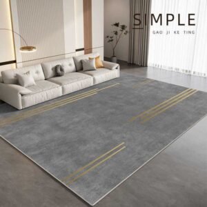 Crystal velvet carpet for the living room dirt-resistant and easy to maintain light luxury style large area full-covering suitable for use as a coffee table rug L2681