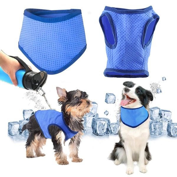 Summer Dog Cooling Ice Scarf Cool Towel Quick Release Pet Clothes Jacket For Small Medium Largr Accessories 260724