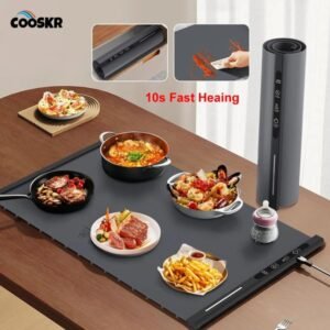 Electric Heating Plate Silicone Dining Table Food Warmer Mat Fast Warming Coffee Heater Tray Foldable 260924