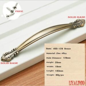 405-128 Bronze Door Handles Wardrobe Drawer Pulls Kitchen Cabinet Knobs and Handles Fittings for Furniture Handles European Style