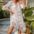 CROCHET BIKINI Knitted Beach Cover Womens Bikini Swimsuit Hollow Dress Tassel Tuned 250122Z