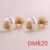 Fashion Women Men Bear Silver Gold Stainless Steel White Pearl Zircon Animal Span Stud Earrings Jewelry