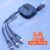 100W Universal USB Charger 3 in 1 Cable Retractable Portable Charging Cable 6A for Huawei iPhone 14 Samsung Fast Charger Cord
