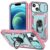 Heavy Duty Kickstand Phone Cases for iPhone 14 13 Mini 12 14 Plus 12 11 Pro Max XS X XR 7 8G SE2 SE3 XS MAX 3 in 1 Camera Protection TPU PC Shockproof Phone Case