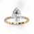 Luxury 200ct Pear Cut Lab Diamond E Color IGI Certified Engagement Ring 18K Rose Gold Vermeil Pave Gallery High End Sustainable