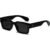 2026 EYLRIM Square Frame Sunglasses for Women Men Trendy Chunky Rectangle Sun Glasses Black Shades UV400 Protection 26Y0127