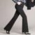 Women Pants Spring Summer Wide Leg Solid Casual High Waist Flared Female Office Lady Long Trousers Black 250228