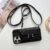 Halloween Tri-fold Wallet Designer Phone Case Card Holder for Apple iPhone 18 17 Pro Max Luxury Pebbled Leather Crossbody Strap Cover Coque Telephone Fundas Brown