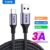TOPK 3A Micro USB Type C iPhone Charger Charging Cable Quick Charge Mobile Phone Cables Wire for Xiaomi Redmi Note 10 9