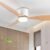 Modern LED ceiling fan without light low floor attic remote control fan CC motor synchronous fan with light 6-speed 20CM Z250220