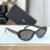 for sunglasses women men sunglasses Frameless lenses with metal lettering Glasses Pentagonal lens Frame Sunglasses 0885 S260724YKPV