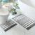 Striped Microfiber Bathroom Carpet Set 2-Piece Waterproof Non-Slip and Quick Drying Machine Washable TPR Backing Medium Velvet 260812