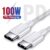 2Pcs PD 100W 60W USB C to USB Type C Cable Fast Charge Data Cable For iPhone Huawei Samsung Xiaomi Macbook iPad Data Line 1m