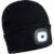 Beanie Hat With Rechargeable Twin LED Head Light Black