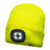 Portwest Beanie Hat and USB Rechargeable LED Head Light Yellow One Size