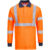 Modaflame Mens RIS Anti Static Flame Resistant Long Sleeve Polo Shirt Orange 2XL