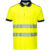 Portwest PW3 Hi Vis Cotton Comfort Polo Short Sleeve Shirt Yellow / Navy L