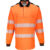Portwest PW3 Hi Vis Cotton Comfort Polo Long Sleeve Shirt Orange / Black L