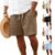2024 New Summer Mens Fashion Shorts Striped Drawstring Casual Comfort Personality Pocket Beach Style Sports Loose Shorts XJ250714