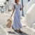 2026 Striped Vest Dress Round Neck Sleeveless Long Waist Beach Style Dresses For Women Maxi Robe Outfit 260729
