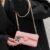 Halloween Crossbody Designer Phone Case for Apple iPhone 18 17 Pro Max 16 Pro Luxury Pebbled Leather Diamond Pattern Chain Strap Wallet Card Holder Back Cover Pink