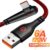 6A 120W 90 Degree USB Type C Cable Super Fast Charging Braided Data USB C Cable for Samsung Xiaomi Cell Phone USB Charger Cable