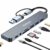 AKKHOO Docking Station for Laptop,8-in-2 USB C Hub Adapter,USB 3.0/2.0, SD/TF Card Reader,3.5mm Aux,Audio for MacBook/Dell/HP