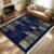 Blue Brown Vintage Diamond Tile Geometric Area Rug Non Slip Washable Traditional Living Room Floor Mat X260910