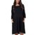 Maternity Nightwear, Pregnancy, Nursing and Maternity Lounge with Breastfeeding Cover – Large, Black
