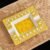 Art Deco Yellow Sunburst Geometric Ceramic Ashtray Rectangle Cigarette Tray Luxury Home Tabletop Decor