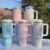 1200ml Pearl with Handle Stainless Steel Vacuum Travel Diamond 40oz Tumbler Insulated Car Water Cup 26L0520