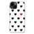 ddmythur pattern phone case with a black and red heart on it TPU phone case