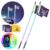 VEVOR 2 PCS 5 FT Whip Light, APP & RF Remote Control Led Whip Light, Waterproof 360° Spiral RGB Chasing Lighted Whips with 4 Flags, for UTVs, ATVs, Motorcycles, RZR, Can-am, Trucks, Off-road, Go-karts