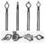 VEVOR Blacksmith Tongs, 18” 4 PCS, V-Bit Bolt Tongs, Wolf Jaw Tongs, Z V-Bit Tongs and Gripping Tongs, Carbon Steel Forge Tongs with A3 Steel Rivets, for Beginner and Seasoned Blacksmiths, Bladesmiths