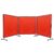 VEVOR Welding Screen with Frame, 6′ x 6′ 3 Panel Welding Curtain Screens, Flame-Resistant Vinyl Welding Protection Screen on 12 Swivel Wheels (6 Lockable), Moveable & Professional for Workshop, Red