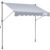 VEVOR Manual Retractable Awning, 118″ Outdoor Retractable Patio Awning Sunshade Shelter, Adjustable Patio Door Window Awning Canopy with 39″ Sun Shade Curtain for Backyard, Garden, Balcony