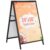 VEVOR A Frame Sidewalk Sign, 24×36 Inch Heavy Duty Slide-in Signboard Holder, Double-Sided Folding Sandwich Board Signs, Steel Pavement Sign Poster for Outdoor Business Street Advertising (Frame only)